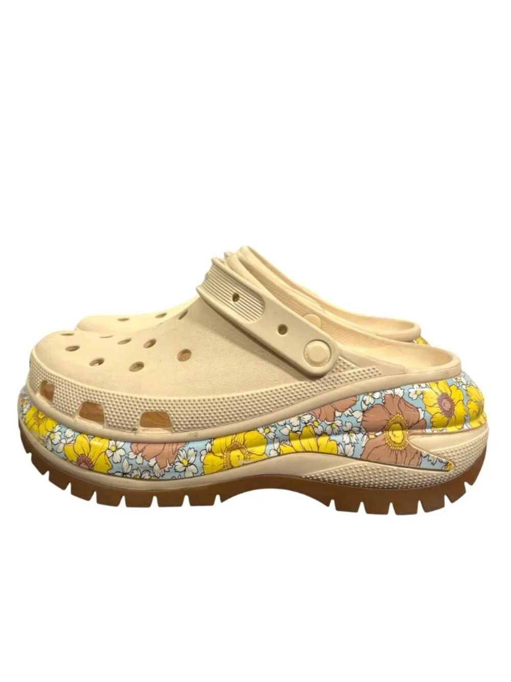 Crocs Mega Crush Retro Floral Clogs Mens 10 Womens 12